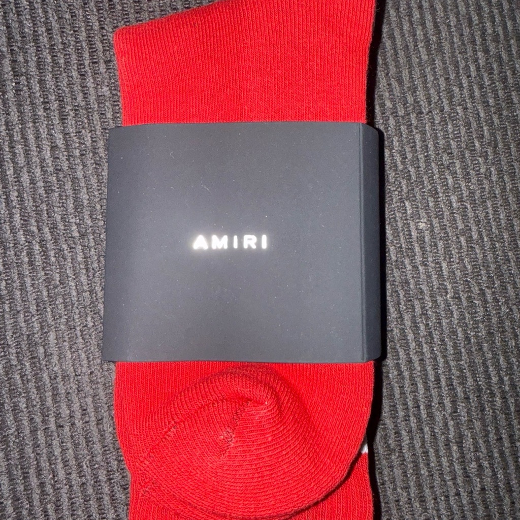 Amiri Bold Red Athletic Socks (Authentic)